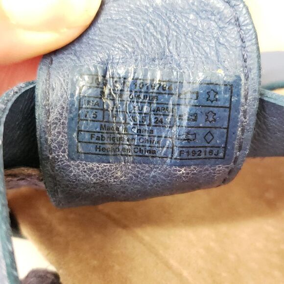 UGG Maddie Blue Braided Wedge Heel Sandals Size 7.5 - Picture 9 of 9